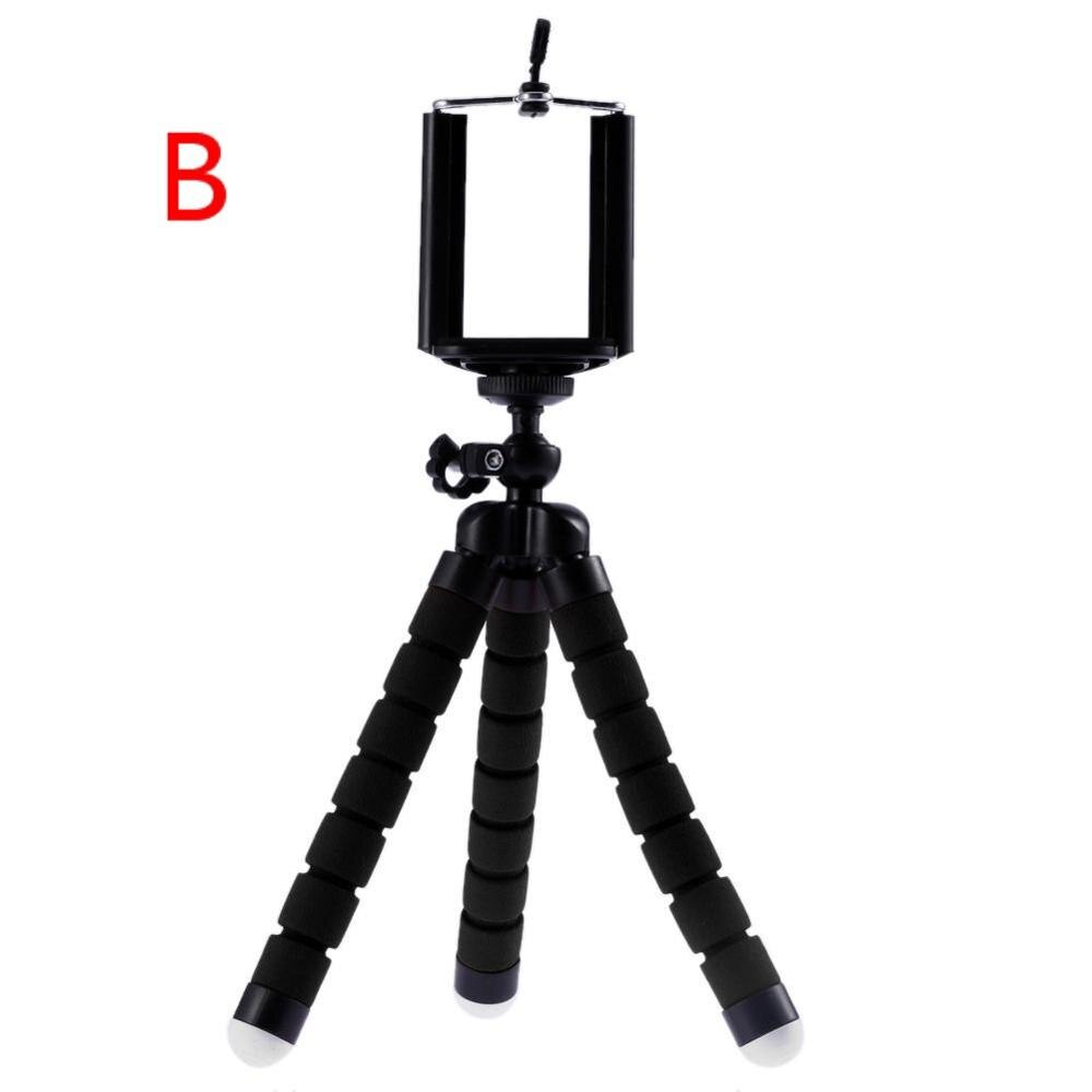 Mini Elastic Sponge Octopus Tripod Can Be Bent And Removed DIY Universal Lazy Phone Holder Portable Phone Camera Selfie Holder: B