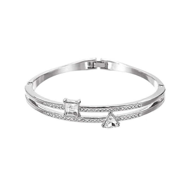 Stainless Steel Square Bracelet Charms Geometry Bracelets Vintage Jewelry Accessories Women Weddings Party Gold Color: 0164