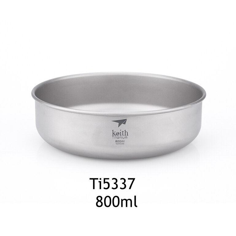 Keith camping pure titanium kommen 300ml-900ml kommen kookgerei servies bestek  ti5333-ti5338: 800ml