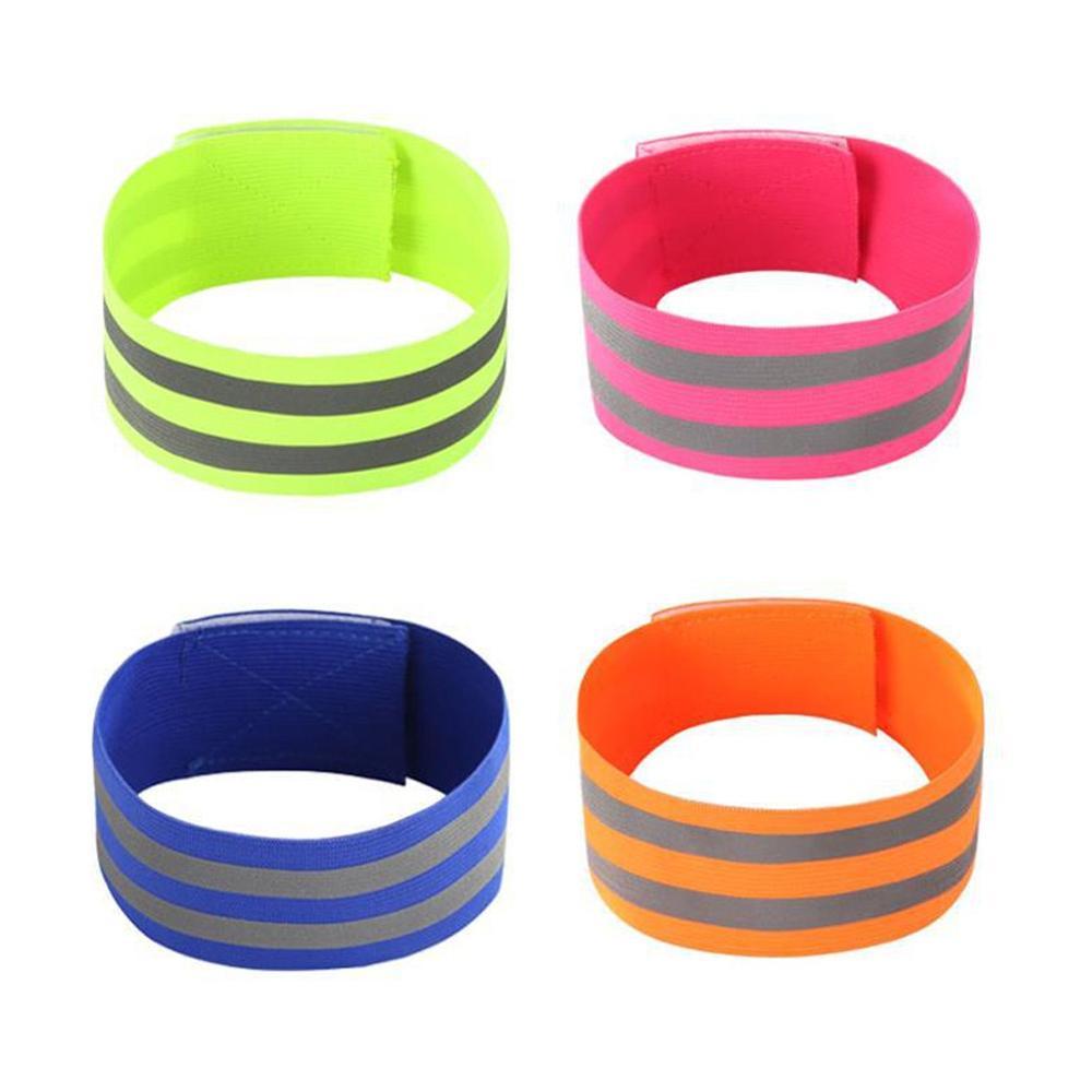 Bandas reflectantes elásticas para brazo, pierna y correas de tobillo, reflectantes de seguridad, cintas de correa para correr por la noche, caminar y ciclismo