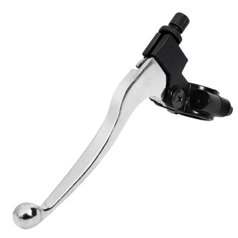 Alumínio 22mm 7/8 Polegada esquerda guiador alavanca da embreagem para pit dirt bike motocicleta atv freios peças: Silver
