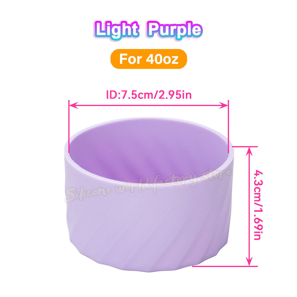 SW 40oz/30oz Silicone Cup Bottom Cover for Stanley Adventure Quencher Tumbler for IceFlow Flip Straw Water Bottle Sleeve 7.5/7CM: Khaki