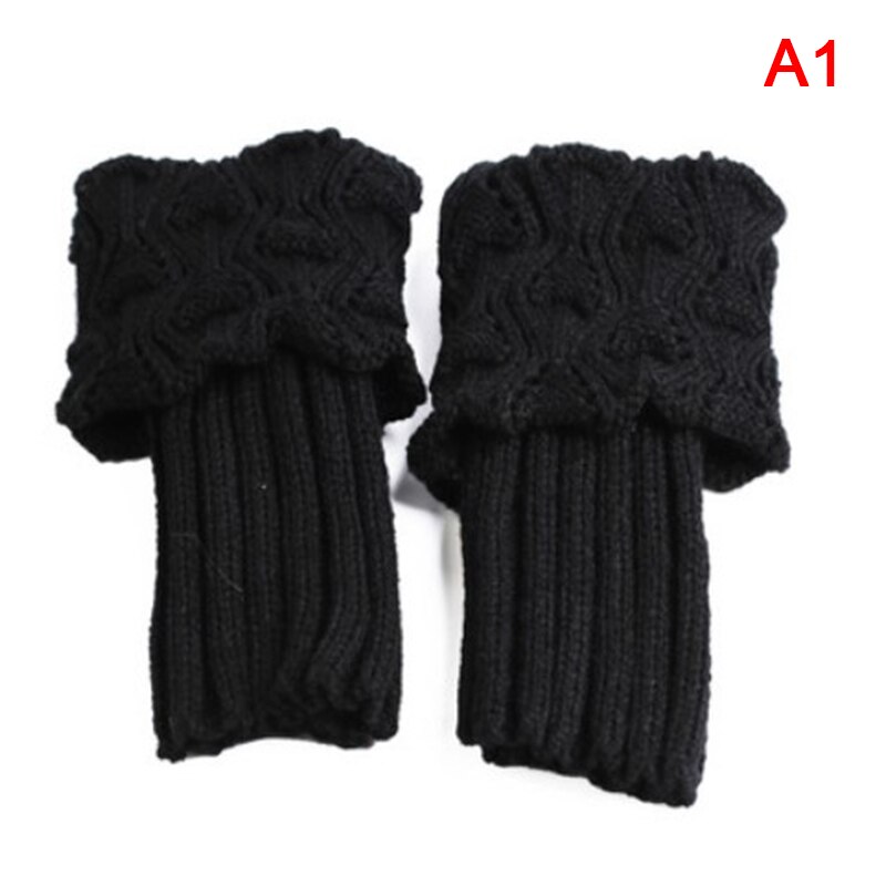 Women Crochet Boot Cuffs Knit Toppers Boot Socks Winter Leg Warmers: 1