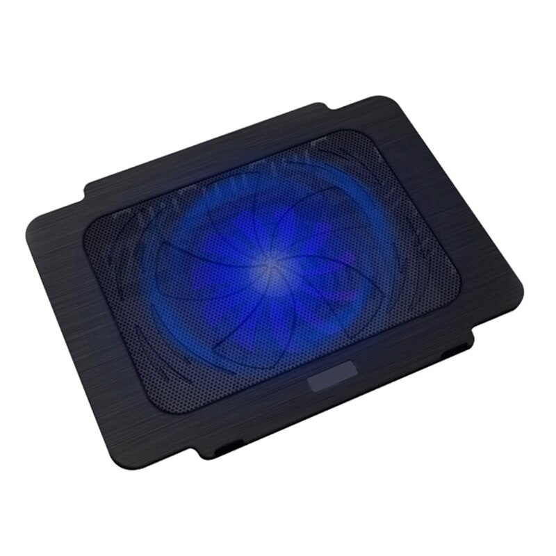 Laptop Cooler Cooling Pad Base Big Fan USB Stand For 14 Inch LED Light Notebook