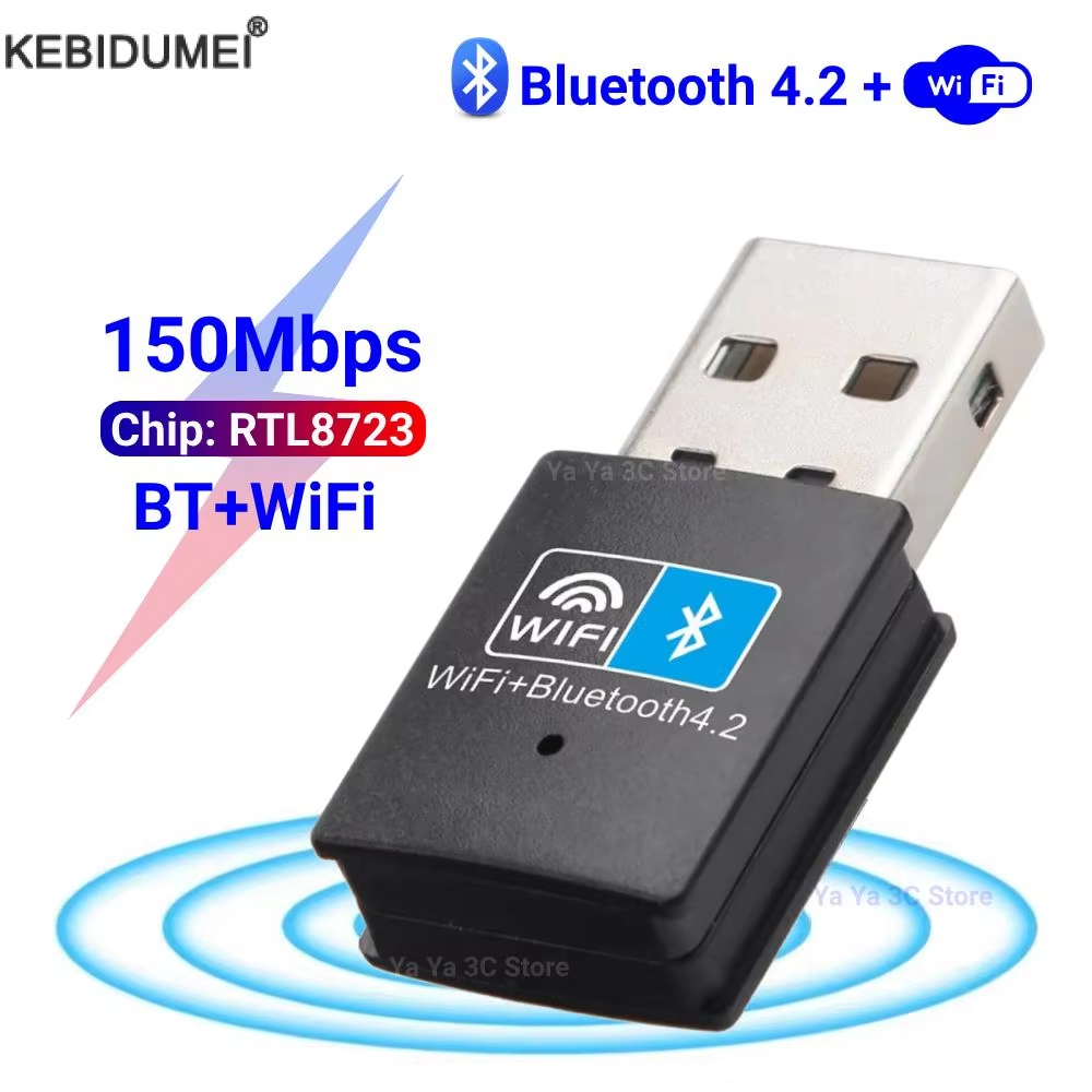 900 Mbit/s USB WiFi 6 Bluetooth 5.4 Adapter 2in1 Dongle Dual Band 2,4 G & 5 GHz Drahtlose Netzwerkkarte FAHRER KOSTENLOS für Fenster 10/11: Schwarz