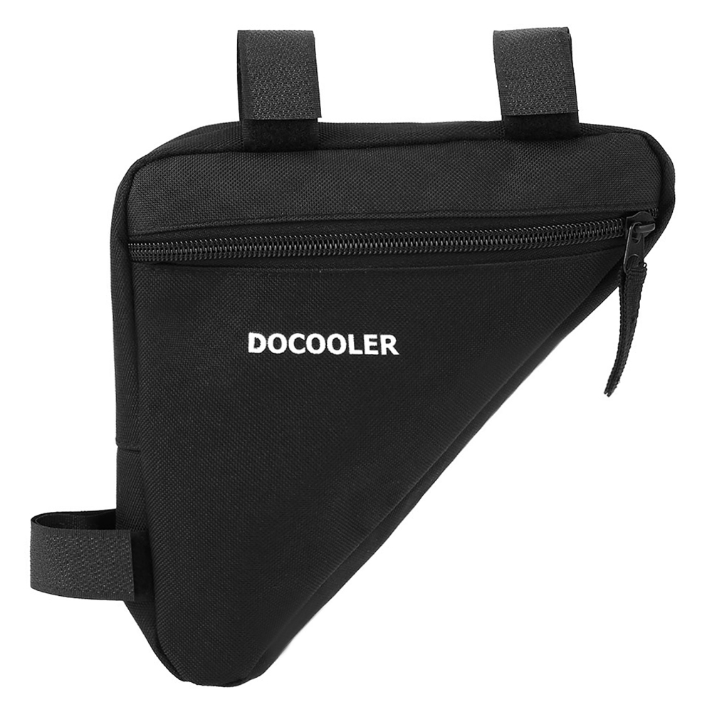 Docooler triángulo ciclismo bicicleta sillín delantero tubo marco bolsa bolsa soporte bolsa al aire libre: Negro