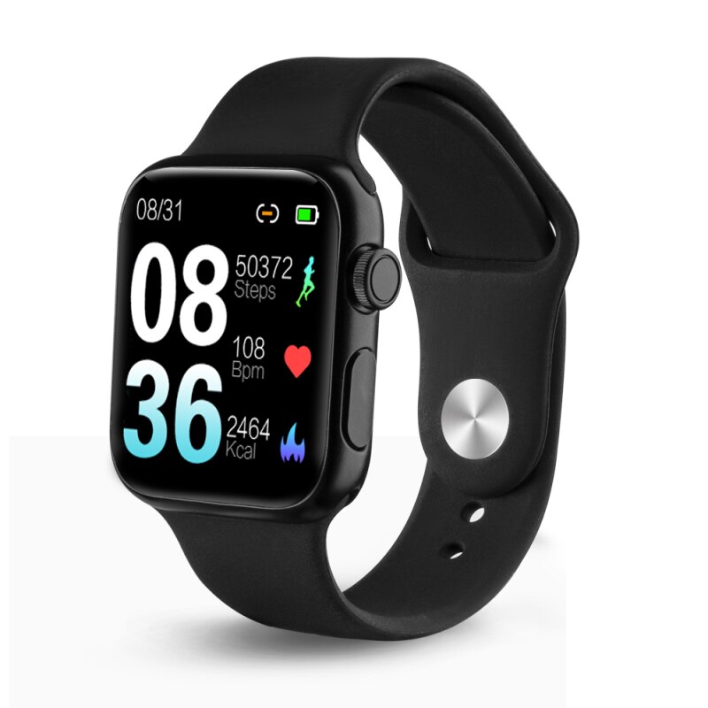 38mm IP68 Waterproof Swimming Bracelet Touch Heart Rate Blood Pressure Smart Watch For Android IOS P20 Smart Watch: Black