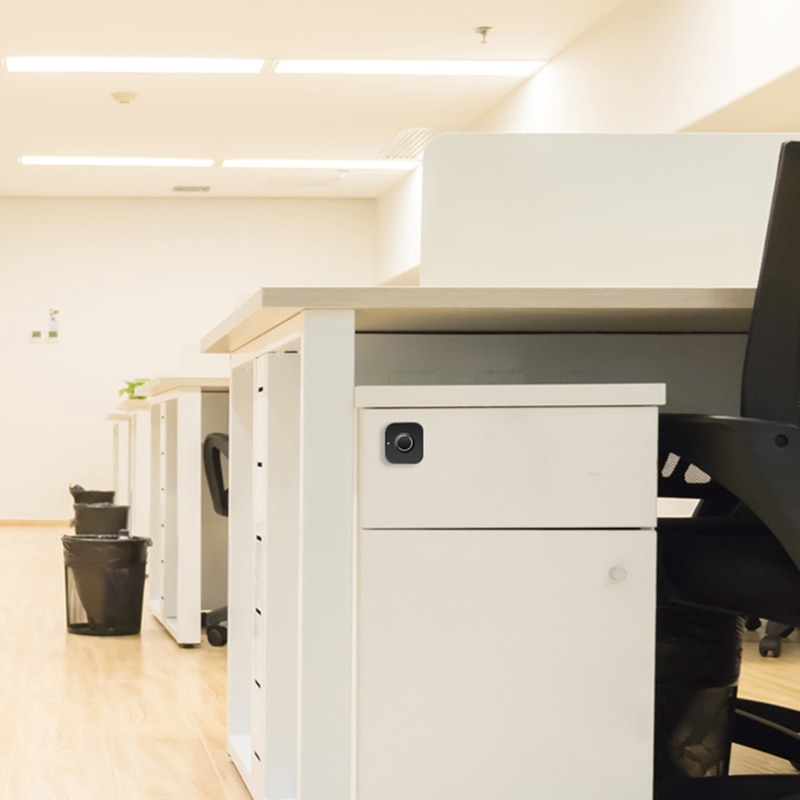 Smart Keyless Fingerprint Cabinet Lock Biometric Electric Lock for Office Drawer File Cabinet: Default Title