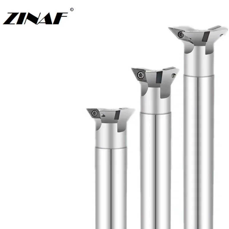 YW45 YW55 YW60 cortador ranurado de cola de milano 45 ° 55 ° 60 ° Fresa angular Máquina cortadora de fresado con ranura en V CNC para VCMT 080204 DCMT11