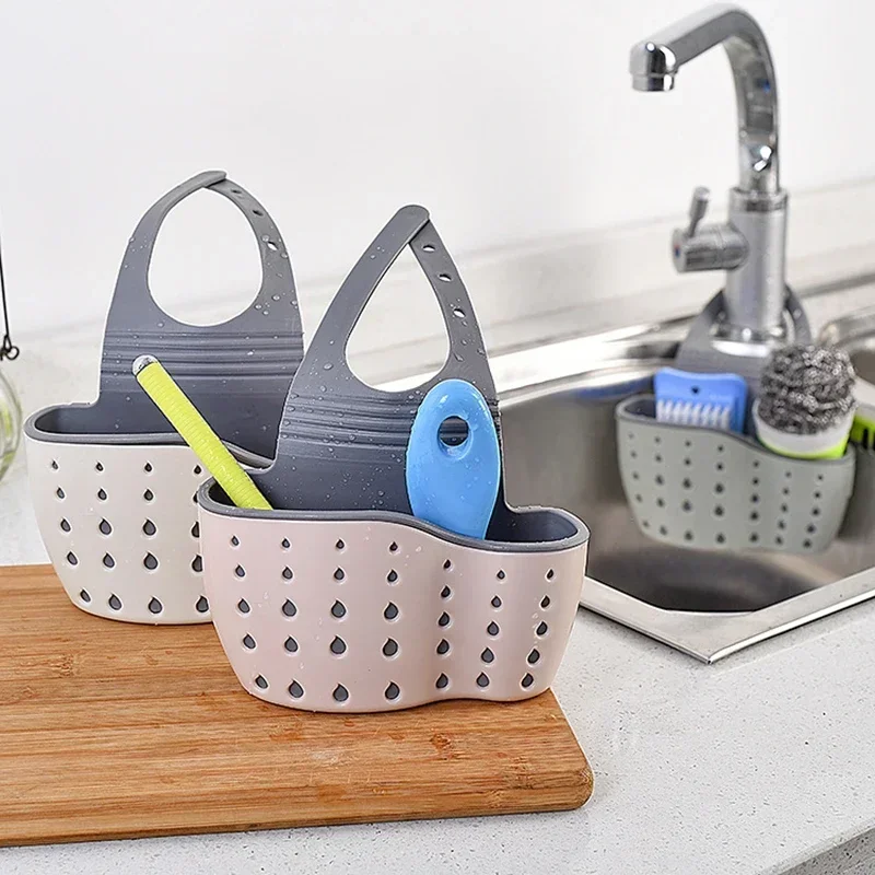 Gootsteen Rek Zeep Spons Houder Plastic Opknoping Opslag Mand Kraan Plank Keuken Badkamer Organizer Hanger Accessoires