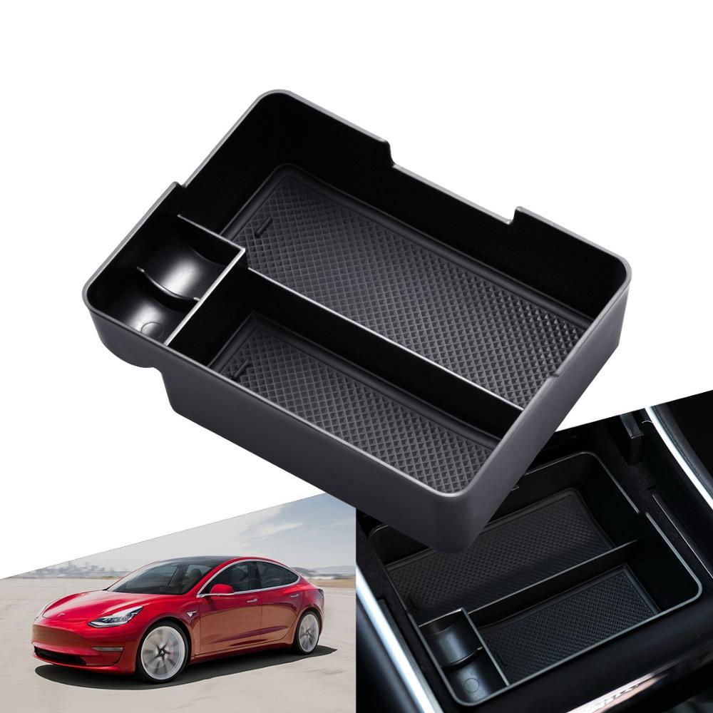 Auto Zubehör Für Tesla Modell 3 Auto Armlehne Kasten Lagerung Organizer Container transparent Versteckte Halfter Kasten: zentral Armlehne Kasten