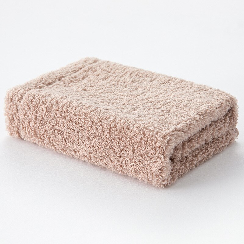 Ansigtshåndklæde i ren bomuld ensfarvet vaskeklud til mænd og kvinder, blød og absorberende 34*34cm: Brun