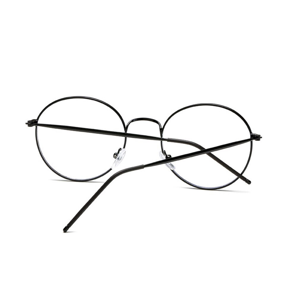 Vintage Retro Round Metal Spectacles Metal Frame Women Men Anti Blue Light Ray Blocking Computer Glasses Car Clear Lens Eyewear