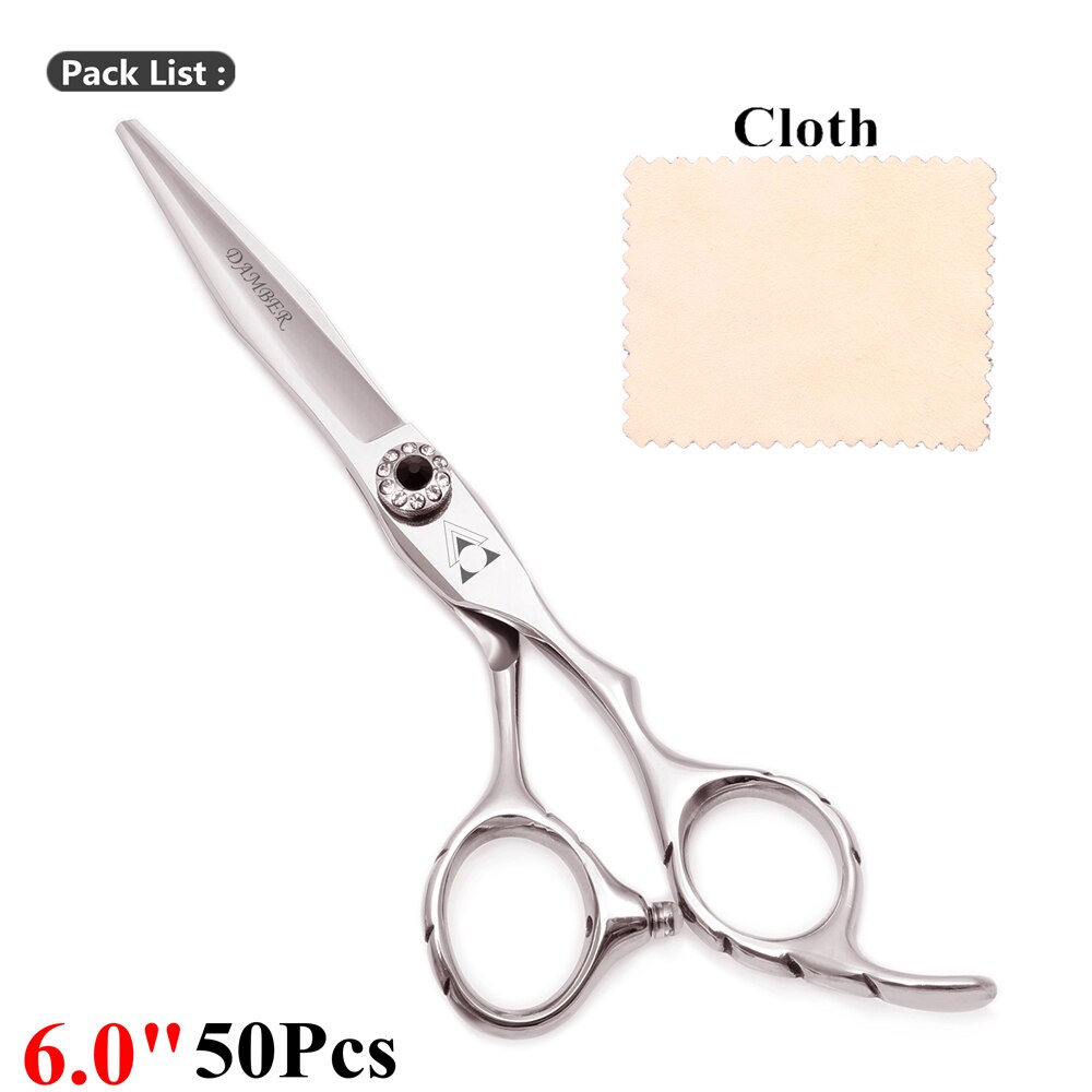 5.5 6.0 Hair Scissors 440c Japanese Steel Barber Scissors Thinning Hairdressing Scissors Cutting Shears 9009#: 9009 yin ping 6.0