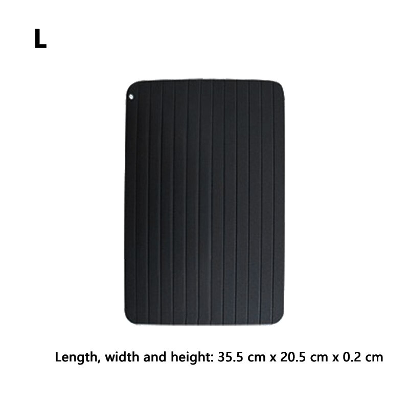Fast Defrost Tray Aluminium Rapid Meat & Poultry Defrosting Plate Thawing Frozen Board Defrost Tray Kitchen Gadget Tool: L