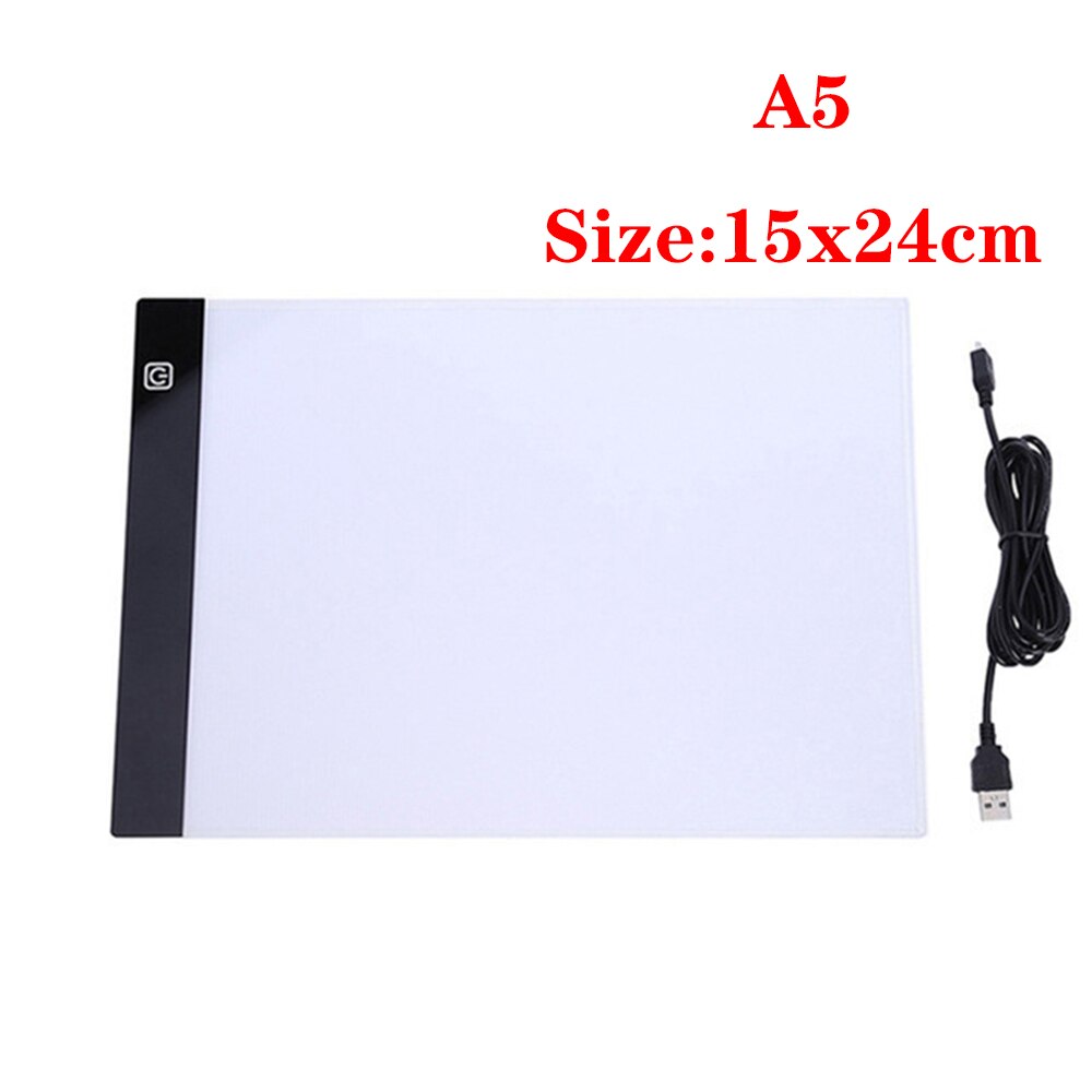 A3/A4/A5 Size Three Level Dimmable Led Light Pad Tablet Eye Protection Easier for Diamond Painting Embroidery Tools Accessories: A5 15X24CM