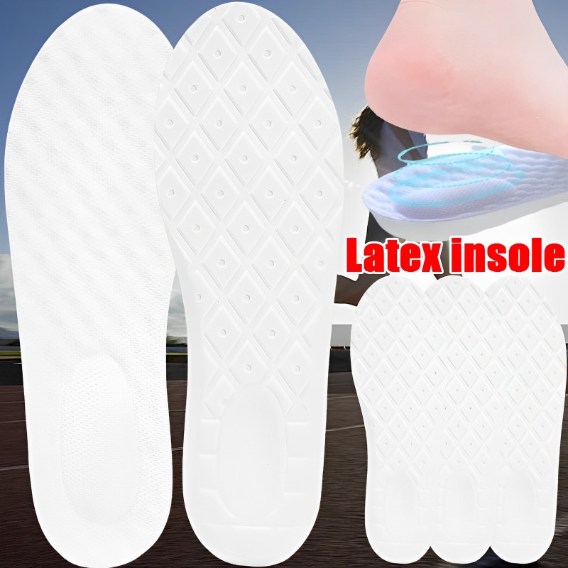 Latex Memory Foam Insoles for Men'S Soft Foot Support Shoe Pads Soft Breathable Orthopedic Sport Insole Feet Care Insert Cushion