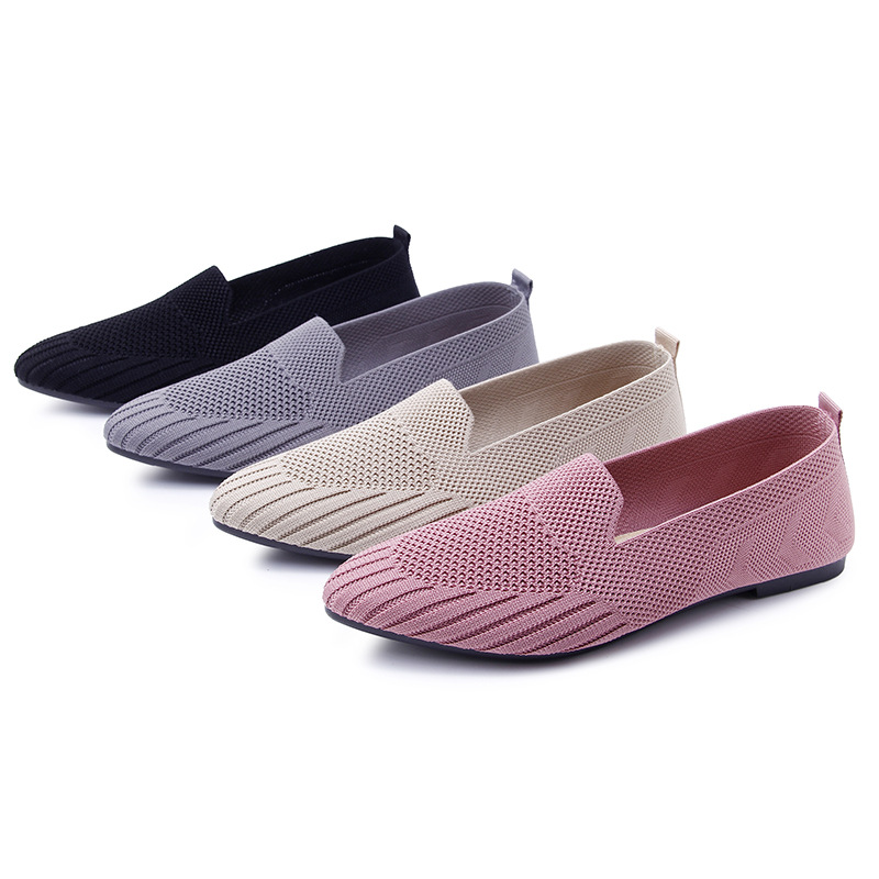 Kvinder flade sko spids sort kontor sort flade arbejdssko dame loafers åndbar sapato feminino dame bådsko