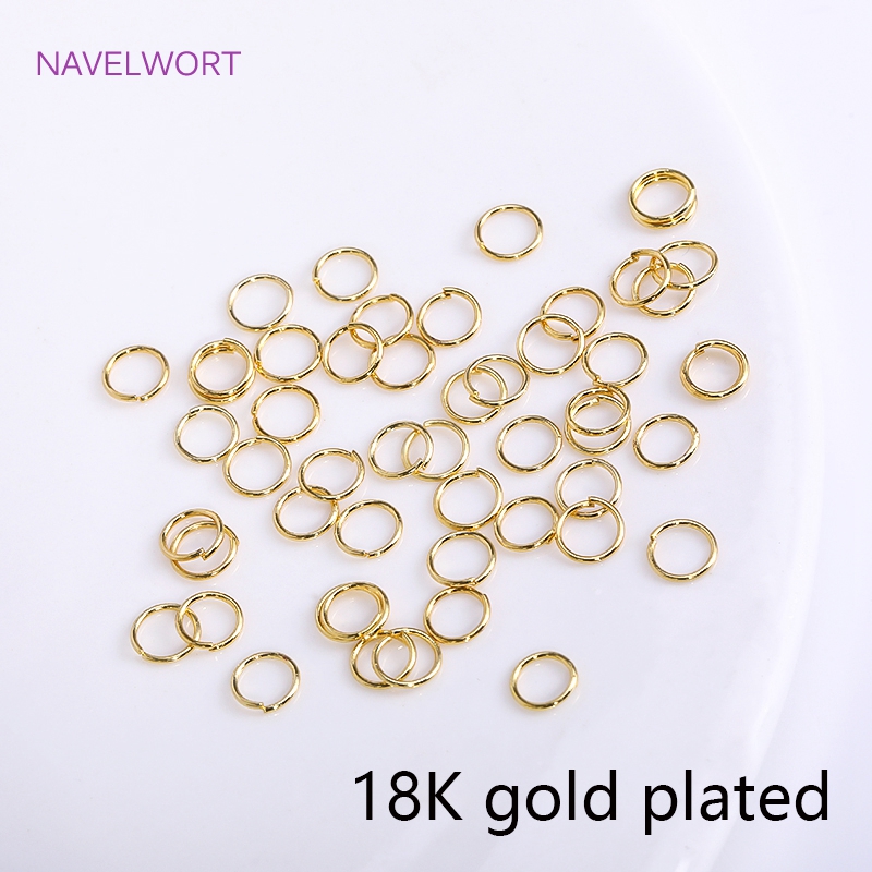 18K Vergulde Split Ringen Verbindingsring Messing Open Ringetjes Accessoires Voor Sieraden DIY Sieraden Materiaal: 16mm / WHITE