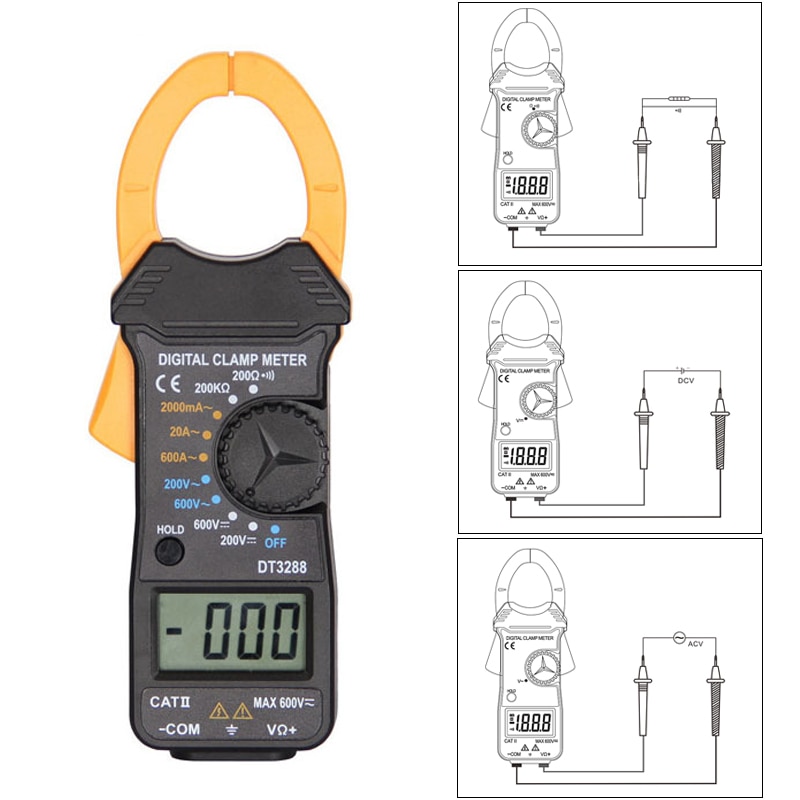 Handheld Digitale Amper Stroomtang Current Meter Stroomtang Nijptang Voltmeter Ampèremeter Multimeter Precisie Meting Tester