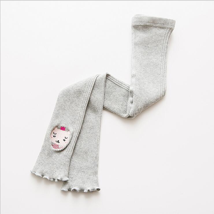 Mallas bordadas de algodón para niños y niñas, pantalones de color caramelo, 6 estilos, novedad de primavera