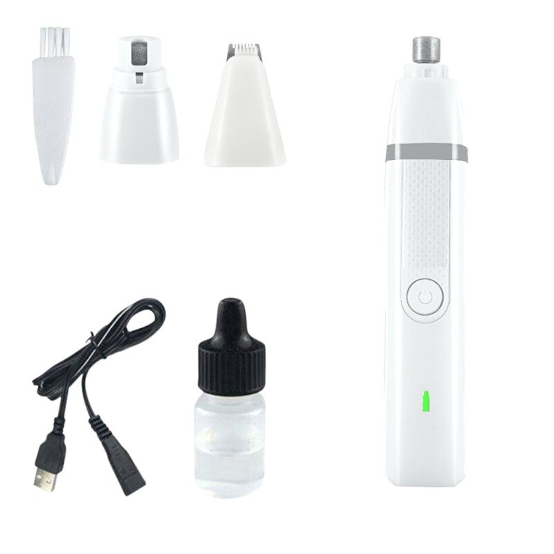2in1 Pet Grooming Machine Hond Kat Tondeuse Usb Oplaadbare Clippers Nail Slijpen Haar Trimmer Voet Haar: W