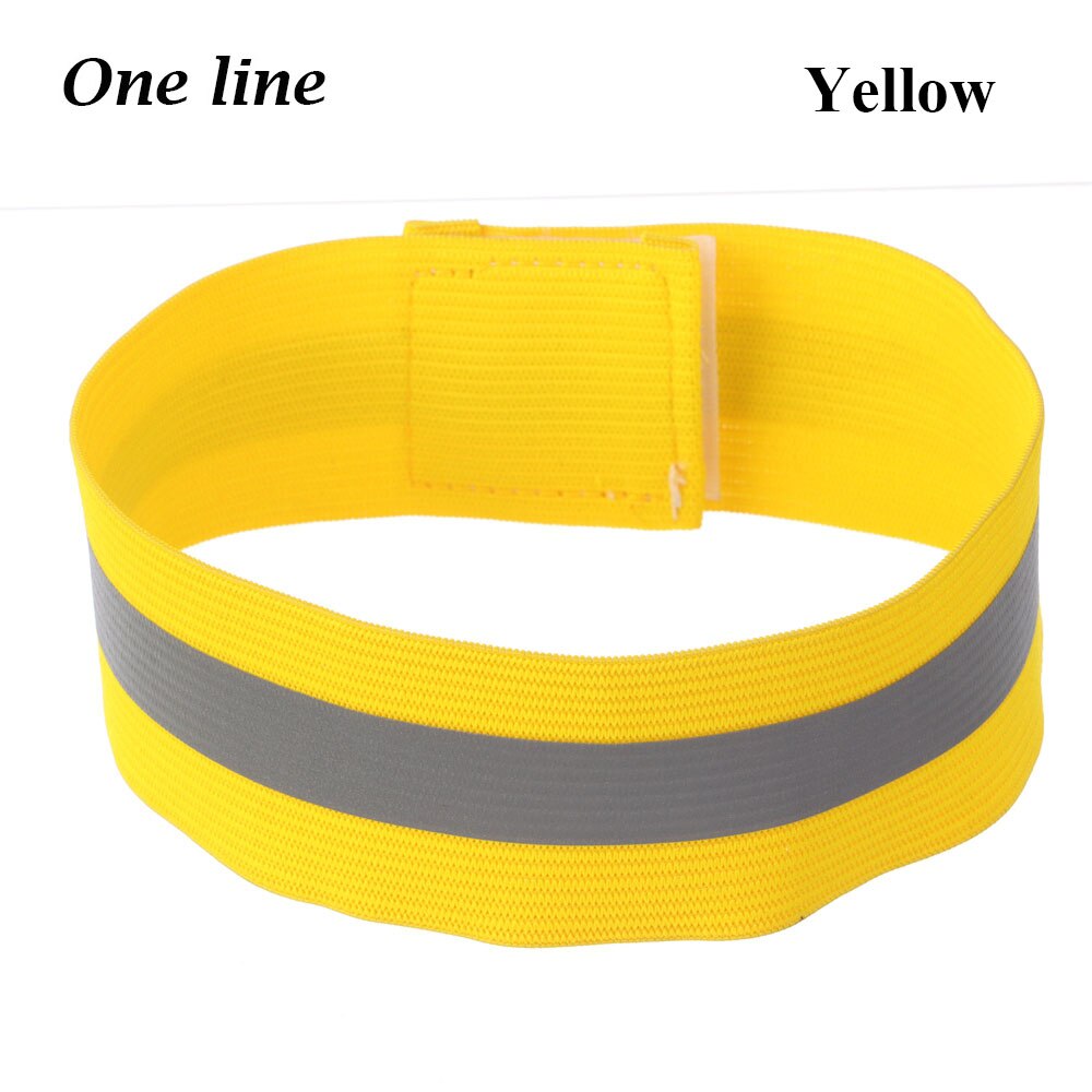 Brassard de sécurité pour vélo, 1 pièce, bande réfléchissante, sangle de jambe à main, bandes réfléchissantes, cyclisme en plein air: one line yellow