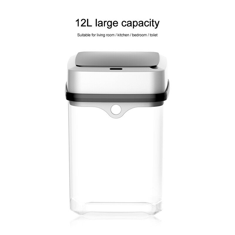 12L Automatic Intelligent Sensor Smart Trash Can Touchless Smart Infrared Motion Sensor Rubbish Waste Bin For Household Kitchen