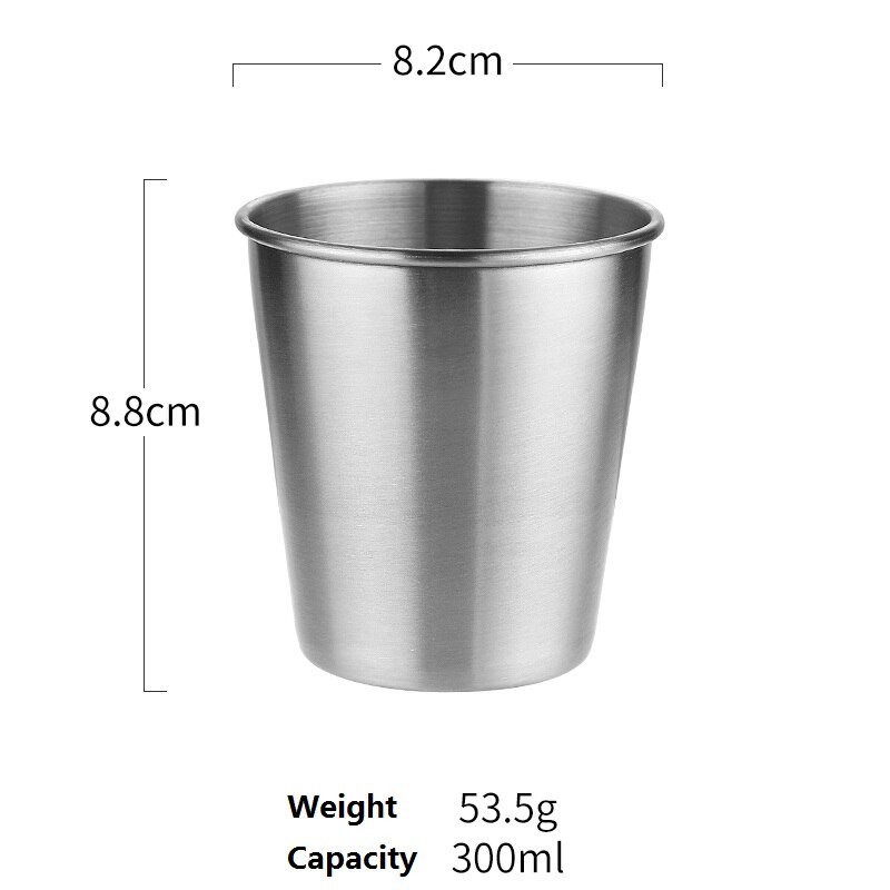304# stainless steel cup household water gargle cup juice single layer Beer Mugs: Green