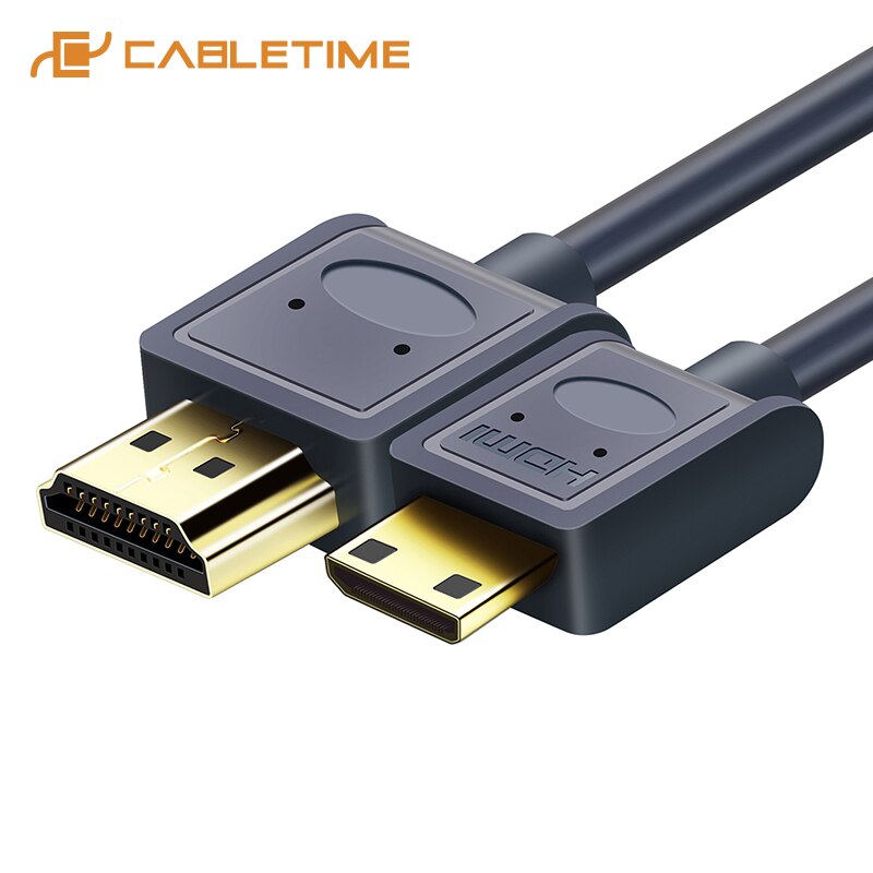 CABLETIME HDMI naar Mini HDMI Kabel 4k 2.0 60Hz M/M Premium HDMI High Speed Mini HDMI kabel 3D voor HDTV PC Tablet PS4 XBox C126