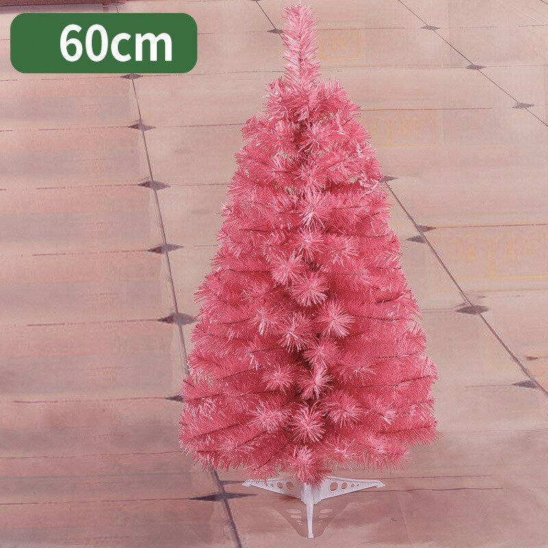 60cm juletræ lilla pink guld mini kunstige juletræ juledekorationer til hjemmet julepynt: Lyserød