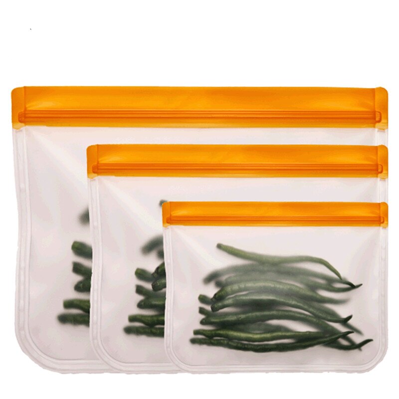 Comida fresca-mantendo saco recipiente fosco peva comida reutilizável freezer saco zíper à prova de vazamento superior frutas lancheira cozinha armazenamento