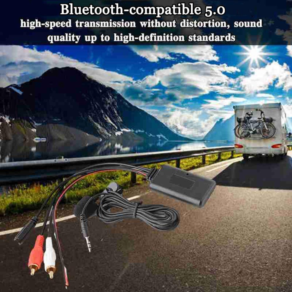 Auto Radio 2 RCA Bluetooth Musik AUX Telefon Rufen Freisprechen MIC Adapter Für Peugeot für Citroen