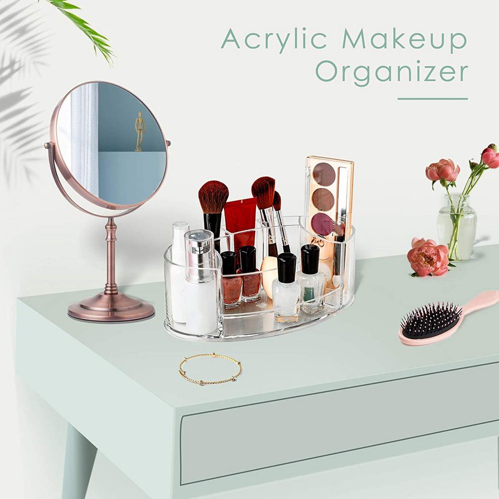 Acrylic Transparent Makeup Organizer Divided Vanity Organizer The Space-saving Great Durable Vanity Countertops Bathrooms