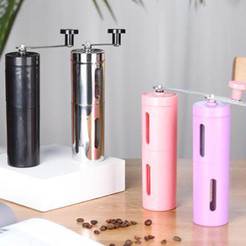 304 roestvrijstalen handmatige koffiemolens met keramische kern voor het malen van koffiebonen