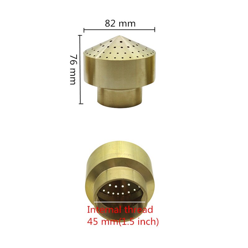 1 Pc 1 "/1,5"/2 "Innengewinde Durcheinander Feuerwerk Wasser Spalte Brunnen Düsen DN25/ DN40/DN50 Garten Landschaft dekorativ Sprinkler: 1.5 Zoll