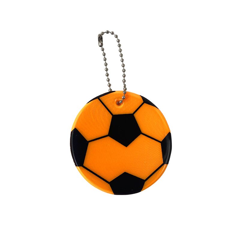 6 Cm Voetbal Sleutelhangers Reflecterende Sleutelhanger Reflector Tas Hanger Accessoires Hoge Zichtbaarheid Verkeer Zichtbaar Veiligheid: orange yellow