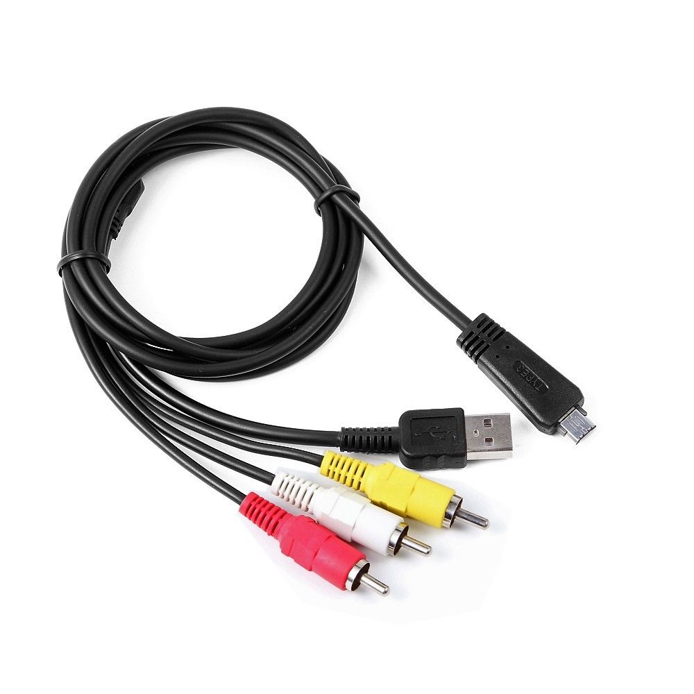 USB PC Data SYNC +AV A/V TV Cable Cord for Sony CyberShot DSC-W570 B W570V W570P