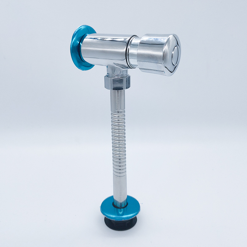 thumbnail interactive-video image 1 of Manual Push Urinal Flush Valve - Chrome Plated Zinc Alloy Water Saving Bathroom Valve 1 of 10