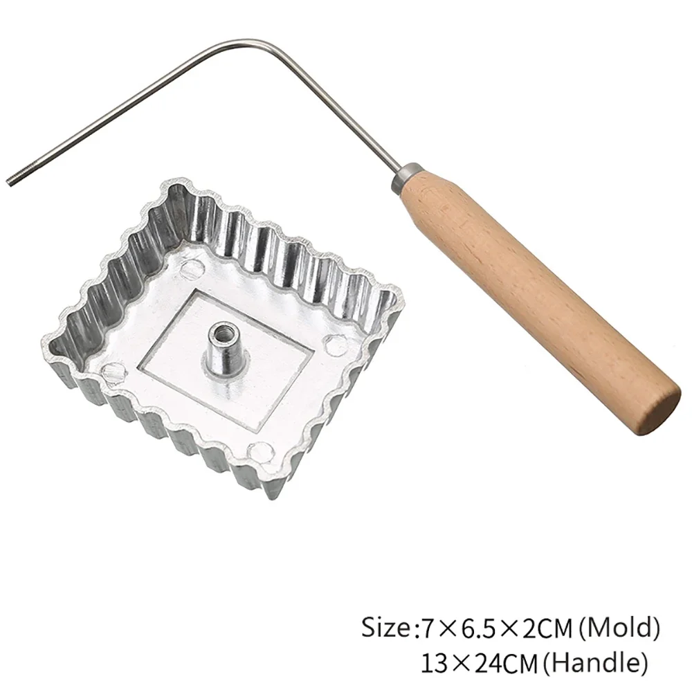 Aluminum Classic Rosette Iron Maker Waffle Timbale Molds Funnel Cake Ring Maker Cookie Bake Mold Bunuelos Mold Kitchen Gadgets: MULTI