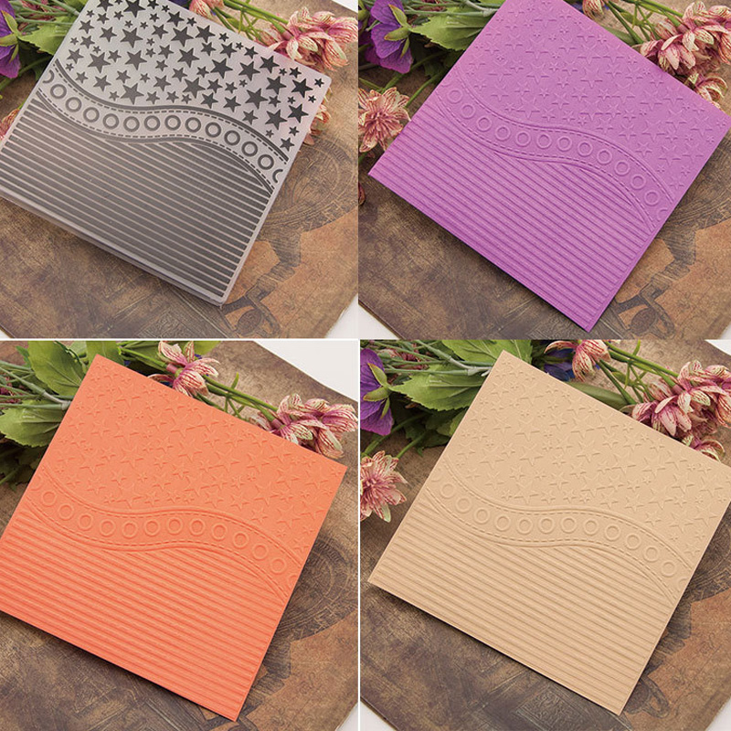 Embossing Folder Star Circle Line Scrapbooking Plastic Embosser Folders Card Making Supplies Album Wedding Paper Crafts Decor