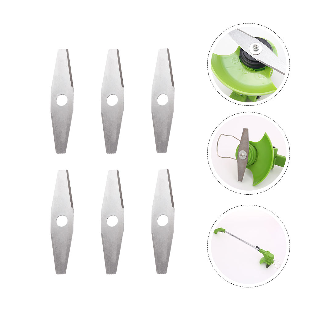 6pcs Lawn Mower Blades Cutting Blades Alloy Garden Grass Trimming Blades: Default Title