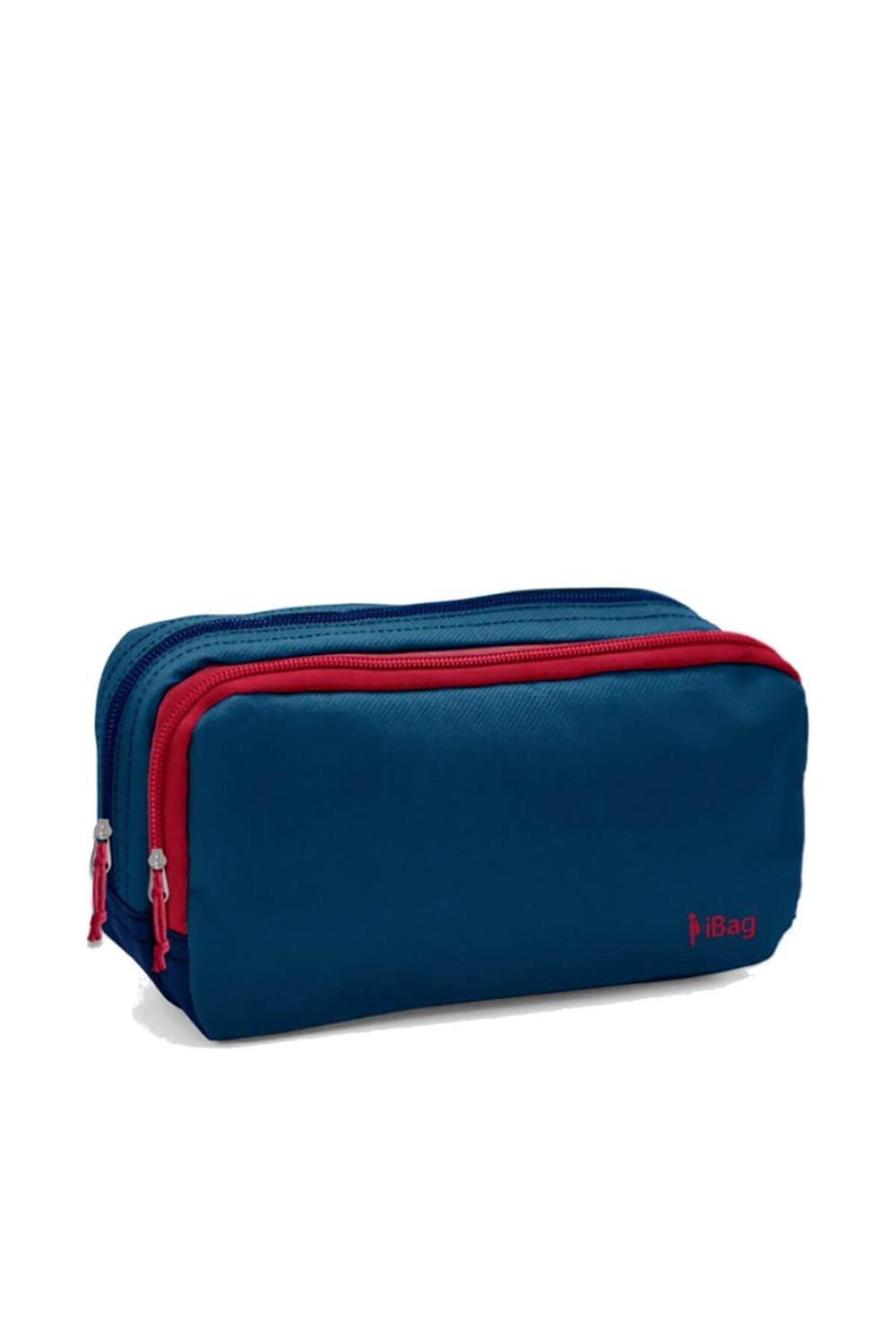 IBag porte-crayon sac à crayons Twill toile créative fermeture éclair grand stylo boîte pochette Kawaii mignon école collège fournitures de papeterie: Navy Blue