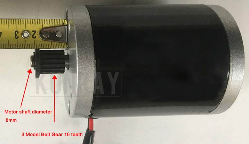 MY6812 24V DC 100W 120W Electric Skateboard Scooter Electric Bike High-Speed Brush Motor Belt-wheel Motor With 3M Belt 16T Teech