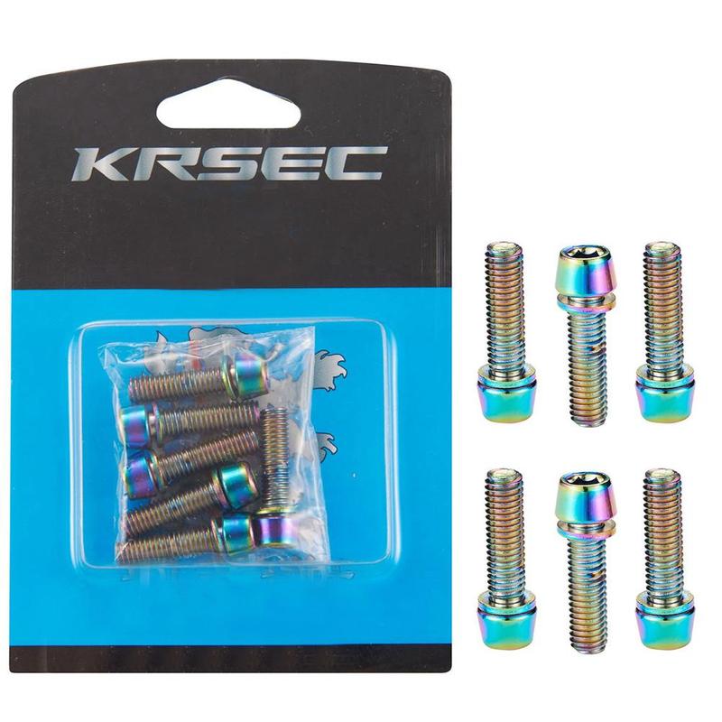 6 śrubin tytanowe kierownicy roweru górskiego, tytanowe śrubin pion, akcesoria śruba kolor V4B7