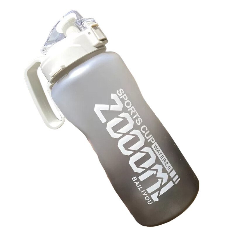 Borraccia sportiva mezzo gallone/68 una volta con cannuccia viaggi tutto&#39;aperto arrampicata bottiglie d&#39;acqua per biciclette tazze da palestra: marrone