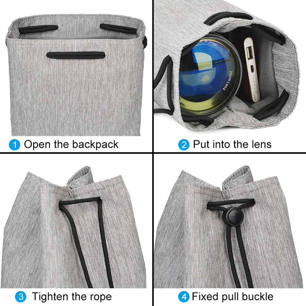 Vanntett kamera linse bag polstret etui deksel myk veske poser til nikon kanon sony panasonic fujifilm olympus tamron sigma tokina