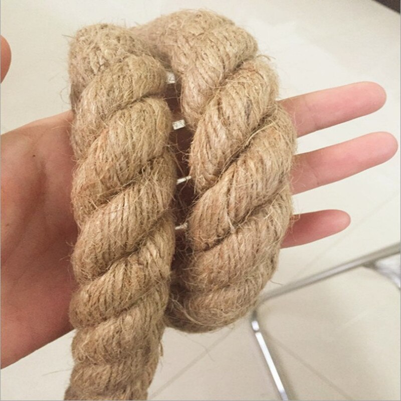 Cuerdas de yute para decoración del hogar, cuerda de cáñamo Natural de 10mm y 10-50m, para rascar gatos y mascotas