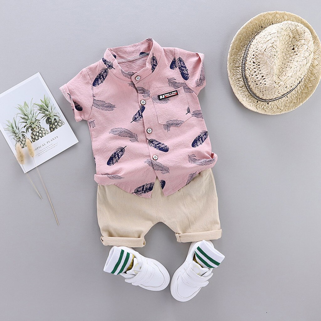 kids clothes Toddler Summer Baby Boys Clothes Set 1-4years Baby Boys Clothes Set Cartoon T-shirt Tops Shorts Ropa Nina