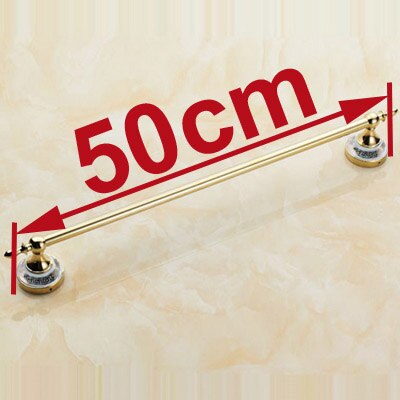 Toallero de estilo Retro montado en la pared, accesorios de baño, HYT-11896-G, 60cm, superficie dorada: L is 50 cm